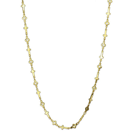 MALO3453 - Flash Gold Brass Necklace with No Stone