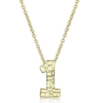 MALO3460 - Flash Gold Brass Chain Pendant with Top Grade Crystal  in Clear