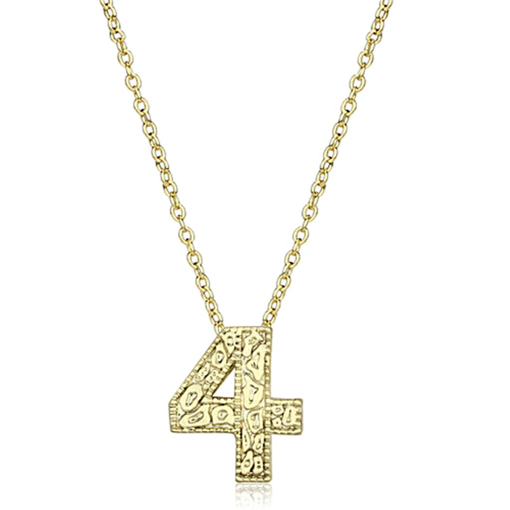 MALO3462 - Flash Gold Brass Chain Pendant with Top Grade Crystal  in Clear