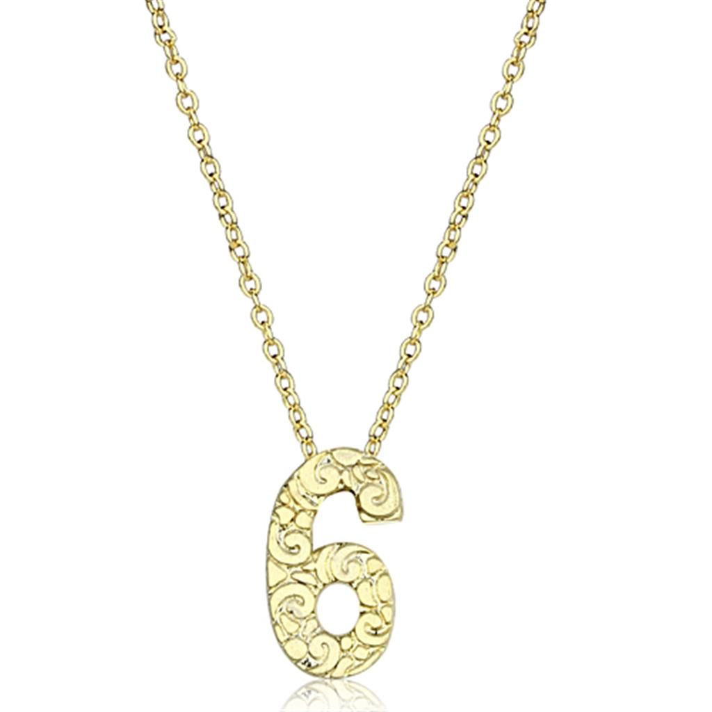 MALO3463 - Flash Gold Brass Chain Pendant with Top Grade Crystal  in Clear