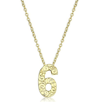 MALO3463 - Flash Gold Brass Chain Pendant with Top Grade Crystal  in Clear