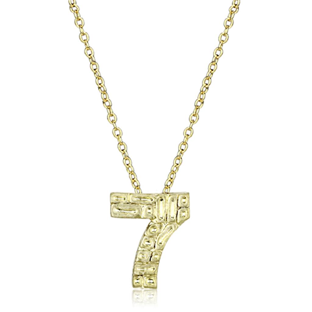MALO3464 - Flash Gold Brass Chain Pendant with Top Grade Crystal  in Clear