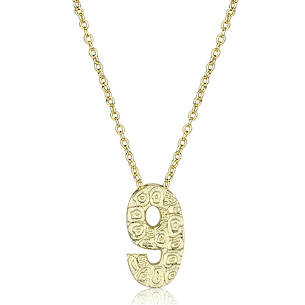 MALO3465 - Flash Gold Brass Chain Pendant with Top Grade Crystal  in Clear