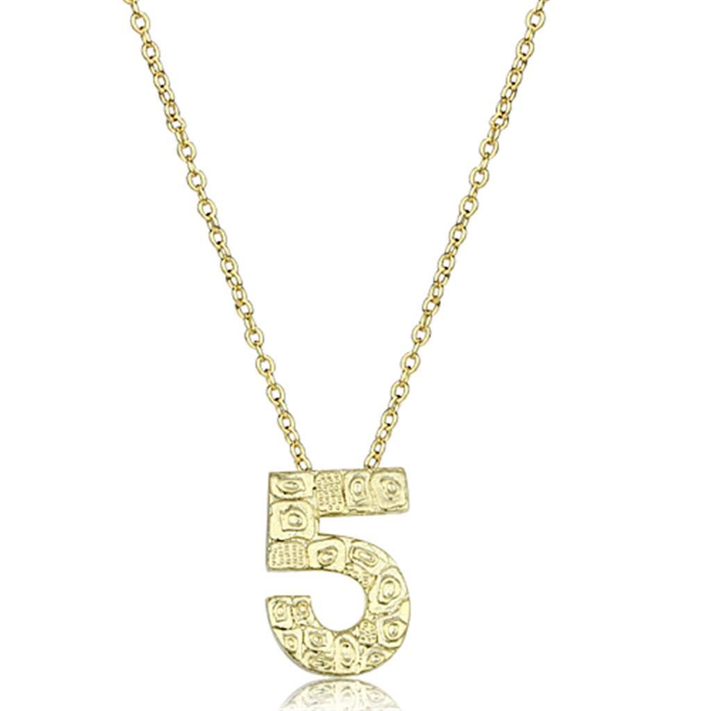 MALO3468 - Flash Gold Brass Chain Pendant with Top Grade Crystal  in Clear
