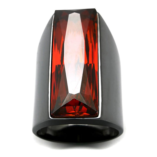 MALO3592 - TIN Cobalt Black Brass Ring with Top Grade Crystal  in Siam