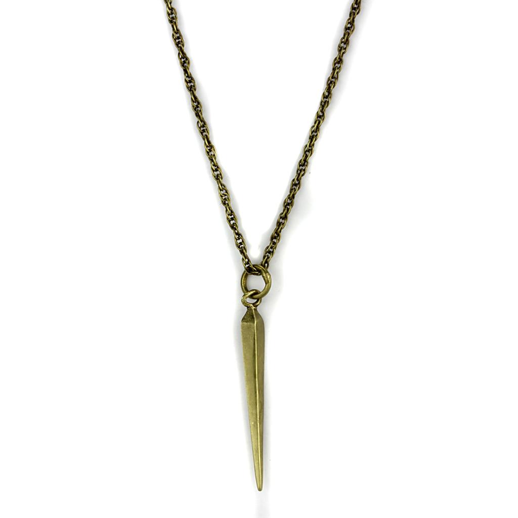 MALO3707 - Antique Copper Brass Chain Pendant with No Stone