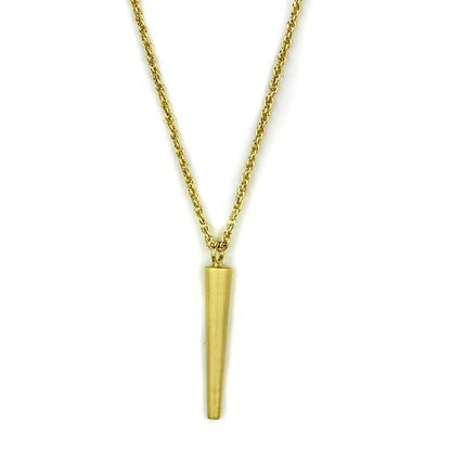 MALO3710 - Gold & Brush Brass Chain Pendant with No Stone