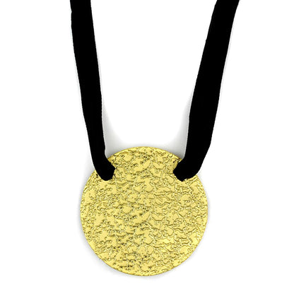 MALO3727 - Gold & Brush Brass Chain Pendant with No Stone