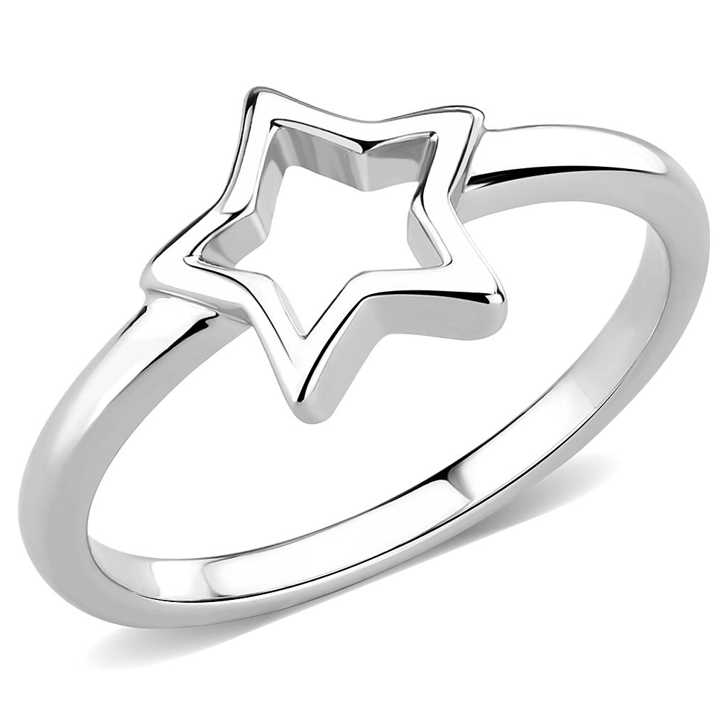 MALO3982 - Rhodium Brass Ring with No Stone