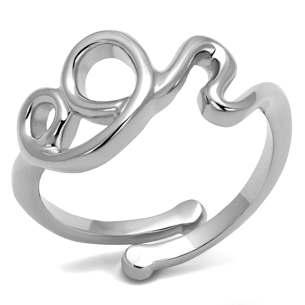 MALO4001 - Rhodium Brass Ring with No Stone