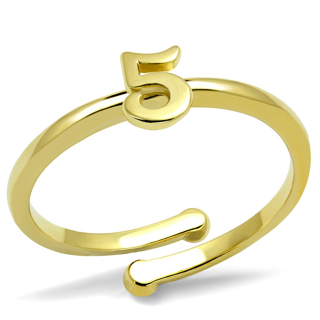 MALO4016 - Flash Gold Brass Ring with No Stone