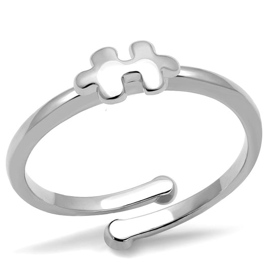 MALO4027 - Rhodium Brass Ring with No Stone