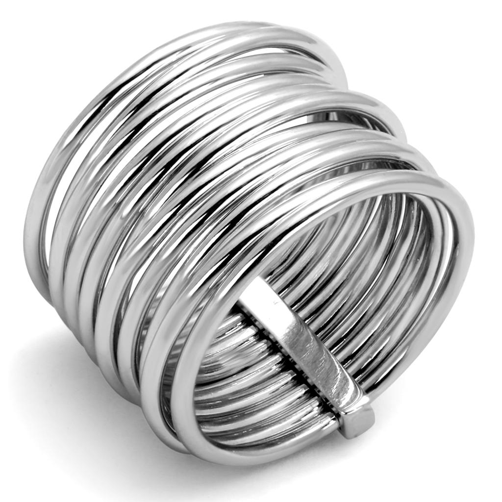 MALO4082 - Rhodium Brass Ring with No Stone