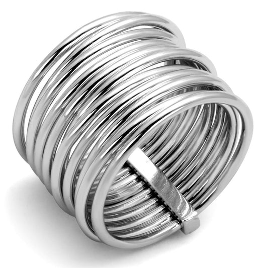 MALO4082 - Rhodium Brass Ring with No Stone