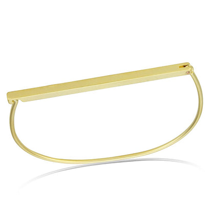 MALO4234 - Matte Gold Brass Bangle with No Stone