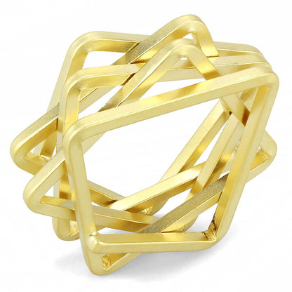 MALO4236 - Matte Gold Brass Ring with No Stone