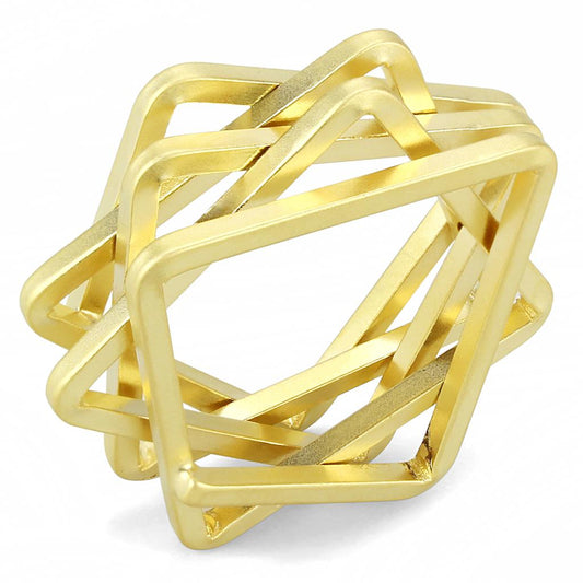 MALO4236 - Matte Gold Brass Ring with No Stone