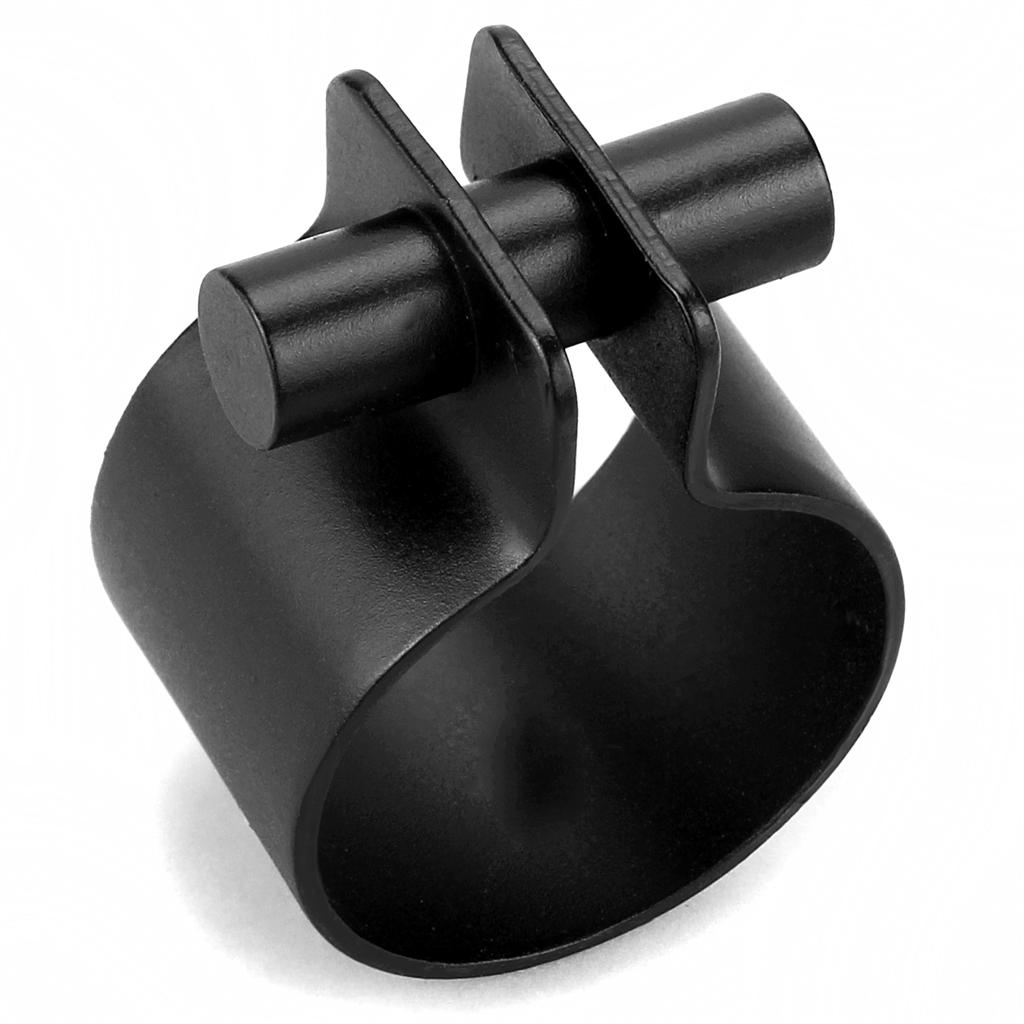 MALO4240 - Ruthenium Brass Ring with No Stone