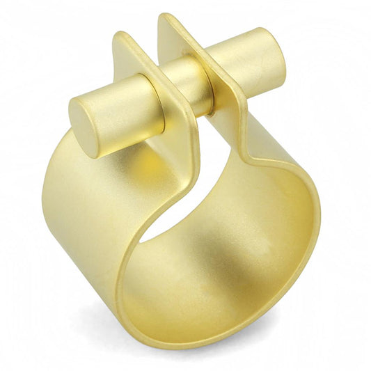 MALO4241 - Matte Gold Brass Ring with No Stone