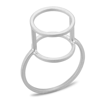 MALO4250 - Matte Rhodium Brass Ring with No Stone