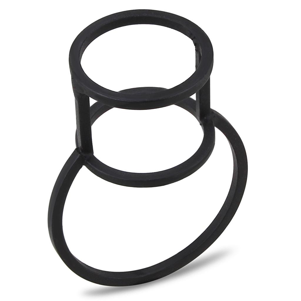 MALO4251 - Ruthenium Brass Ring with No Stone