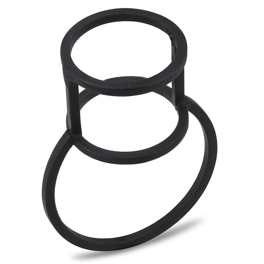 MALO4251 - Ruthenium Brass Ring with No Stone
