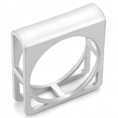 MALO4255 - Rhodium Brass Ring with No Stone