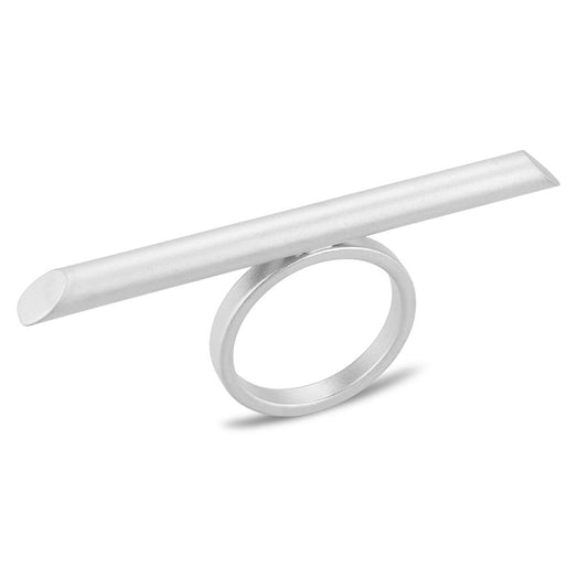 MALO4260 - Matte Rhodium Brass Ring with No Stone