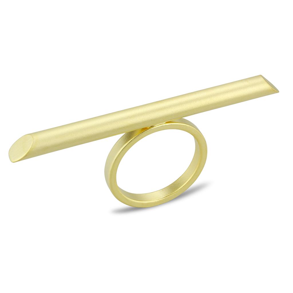 MALO4261 - Matte Gold Brass Ring with No Stone