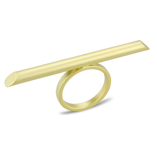 MALO4261 - Matte Gold Brass Ring with No Stone