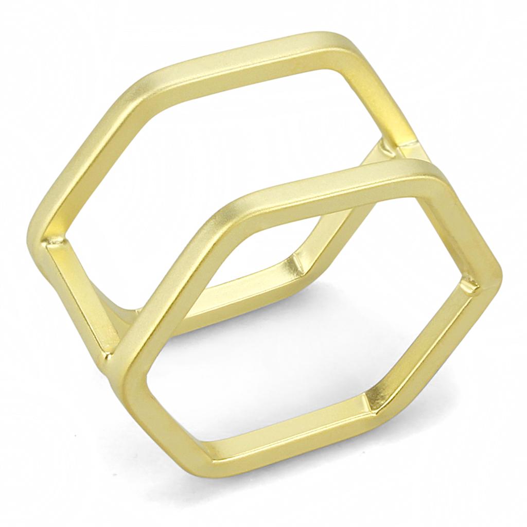 MALO4264 - Matte Gold Brass Ring with No Stone