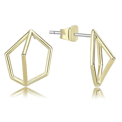 MALO4266 Flash Gold Brass Earrings with No Stone in No Stone