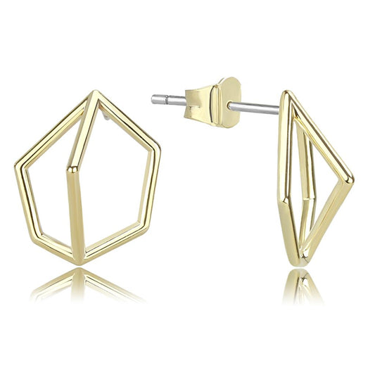 MALO4266 Flash Gold Brass Earrings with No Stone in No Stone