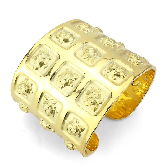 MALO4297 - Matte Gold & Gold Brass Bangle with No Stone