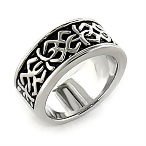 MALO437 - Rhodium White Metal Ring with No Stone