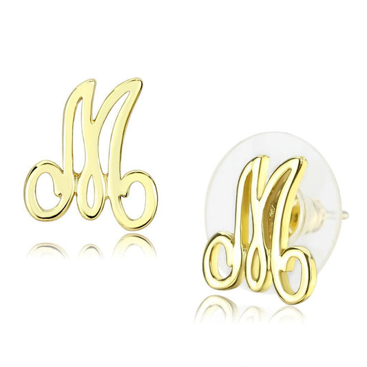 MALO4667 - Flash Gold Brass Earrings with No Stone