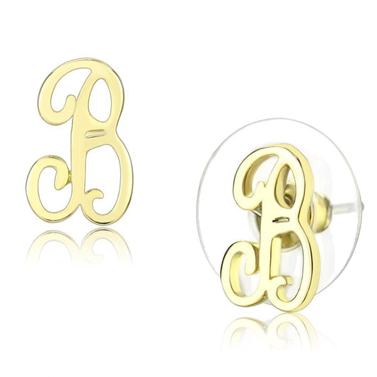 MALO4669 - Flash Gold Brass Earrings with No Stone