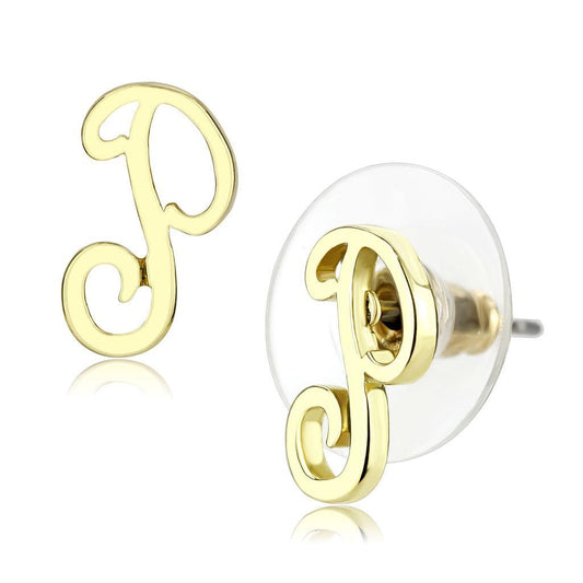 MALO4671 - Flash Gold Brass Earrings with No Stone