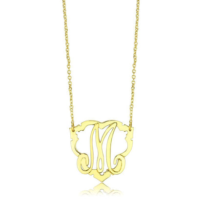 MALO4688 - Flash Gold Brass Necklace with No Stone