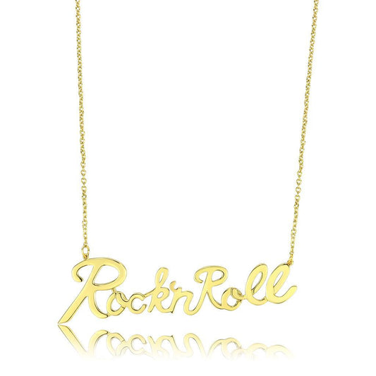 MALO4689 - Flash Gold Brass Necklace with No Stone