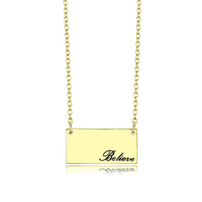 MALO4700 - Flash Gold Brass Necklace with Top Grade Crystal  in Clear