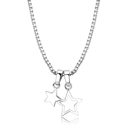 MALO4701 - IP rhodium (PVD) Brass Chain Pendant with No Stone