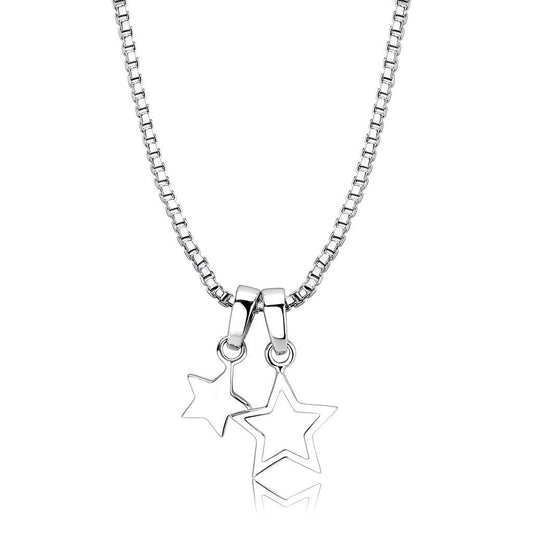 MALO4701 - IP rhodium (PVD) Brass Chain Pendant with No Stone