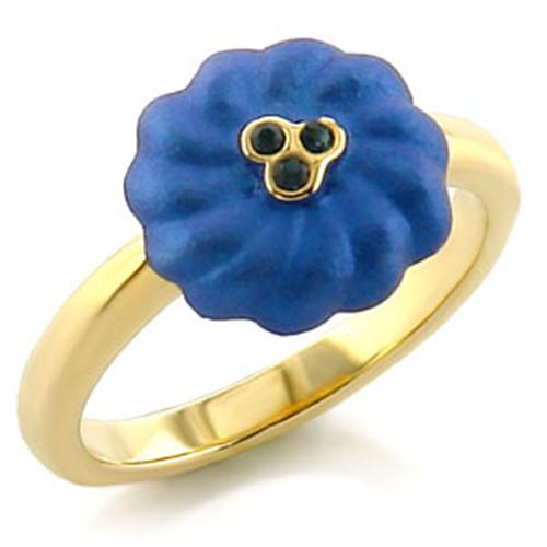 MALO528 - Gold White Metal Ring with Top Grade Crystal  in Montana