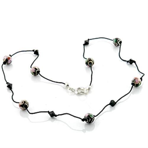 MALO737 -  Brass Necklace with Epoxy  in Multi Color