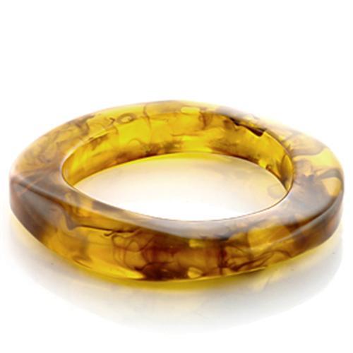 MALO753 -  Plastic Bangle with Synthetic Synthetic Stone in Amber