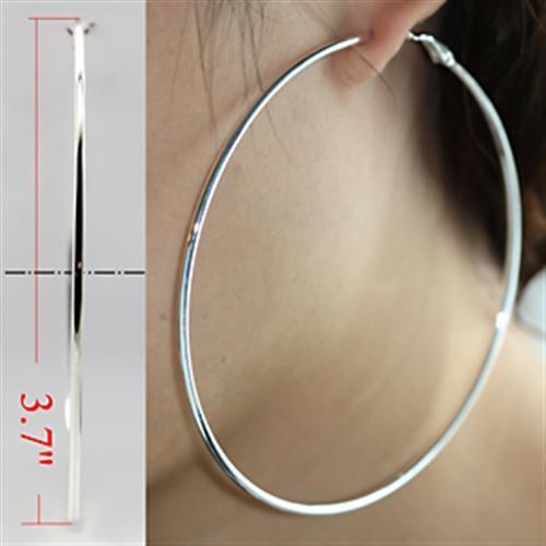 MALO771 - Silver Brass Earrings with No Stone