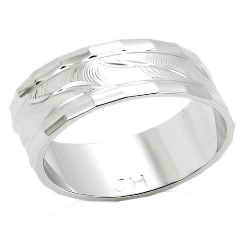MALO982 - Imitation Rhodium Brass Ring with No Stone