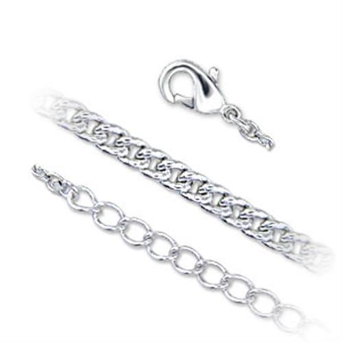 MALOA1177 - Silver Brass Chain with No Stone