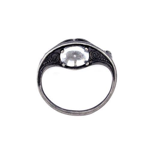 MALOA1310 - Antique Tone Brass Brooches with Synthetic Acrylic in Clear